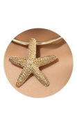 Starfish Gold Alloy or Silver toned choker necklace