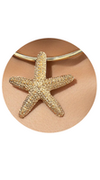 Starfish Gold Alloy or Silver toned choker necklace