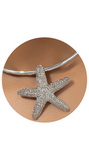 Starfish Gold Alloy or Silver toned choker necklace