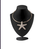 Starfish Gold Alloy or Silver toned choker necklace