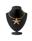 Starfish Gold Alloy or Silver toned choker necklace